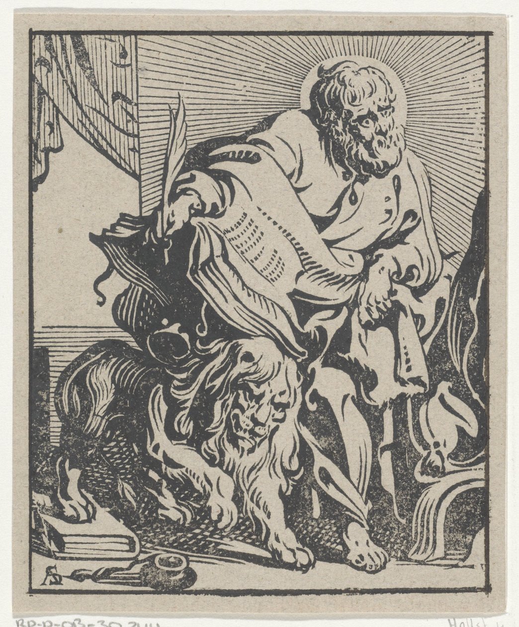 Marcos o Evangelista Os Quatro Evangelistas (título da série) de Antoine Sallaert