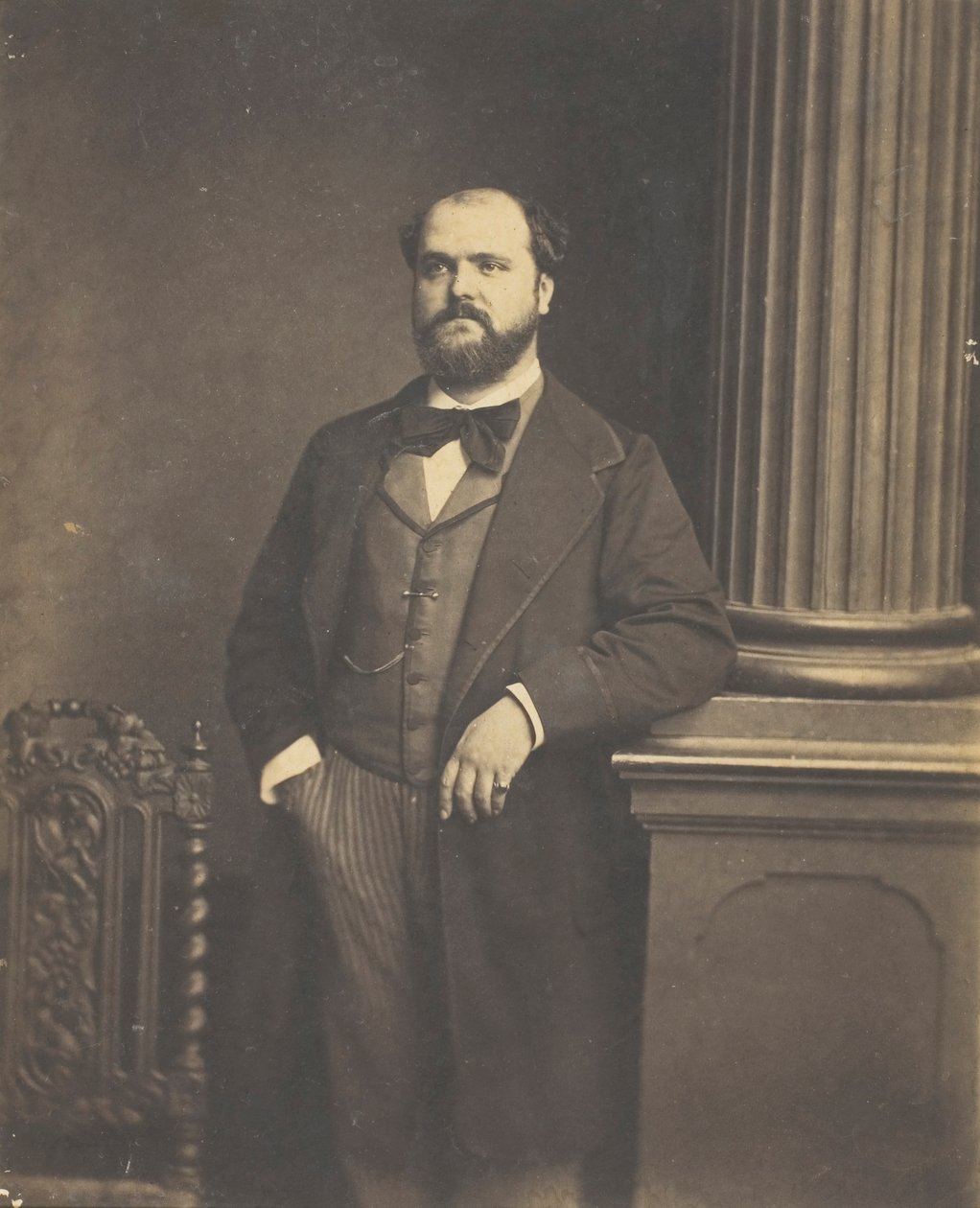 Sem título Man Standing, en Face, 18551869. de Antoine Samuel Adam Salomon
