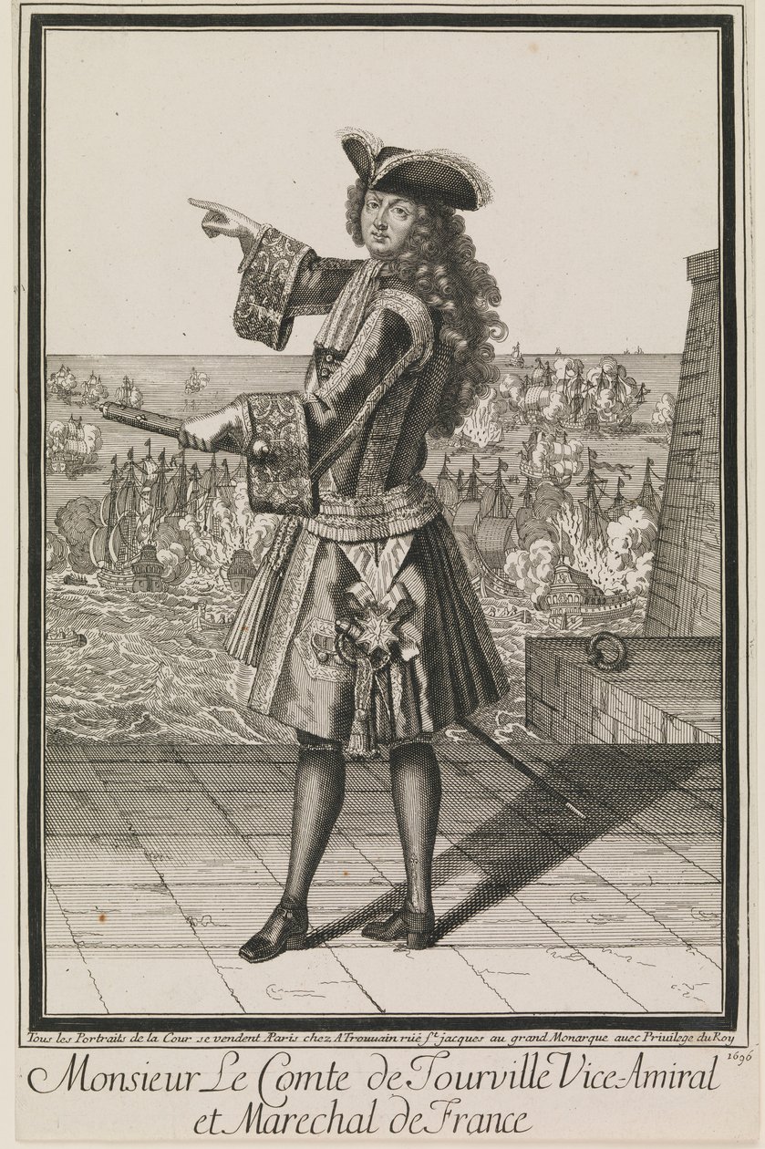 Monsieur Le Comte de Tourville Vice-Almirante e Marechal de França de Antoine Trouvain