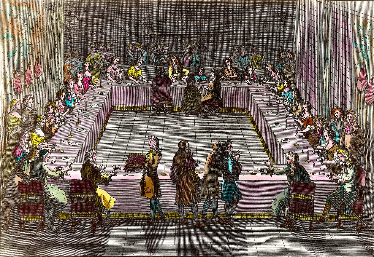 A Lotaria Real no século XVIII. Gravura de Trouvain Antoine (1656-1708) de Antoine Trouvain