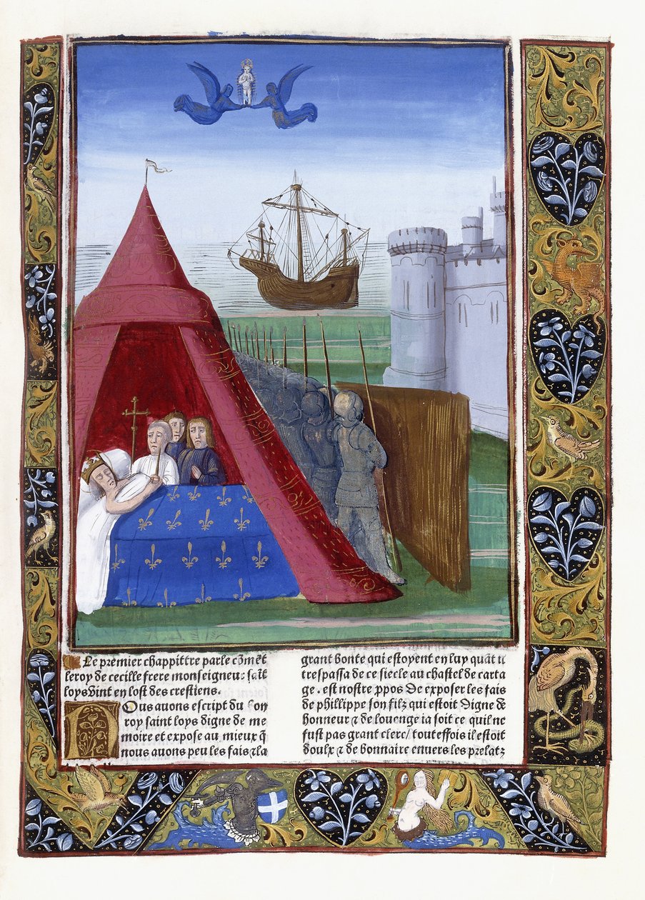 Morte de São Luís em Cartago, 1493 de Antoine Verard