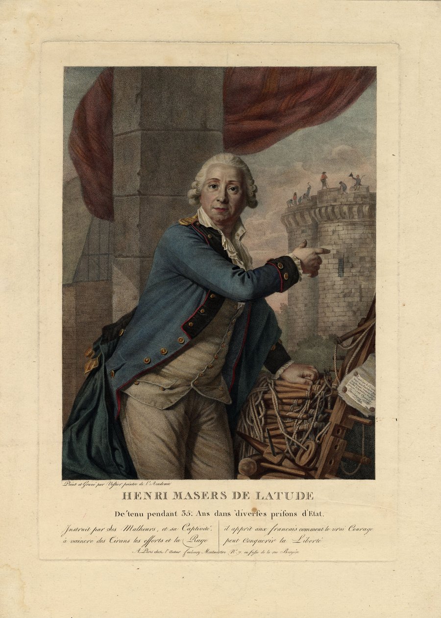 Retrato de Henri Masers de Latude 1725-1805, 1790 de Antoine Vestier