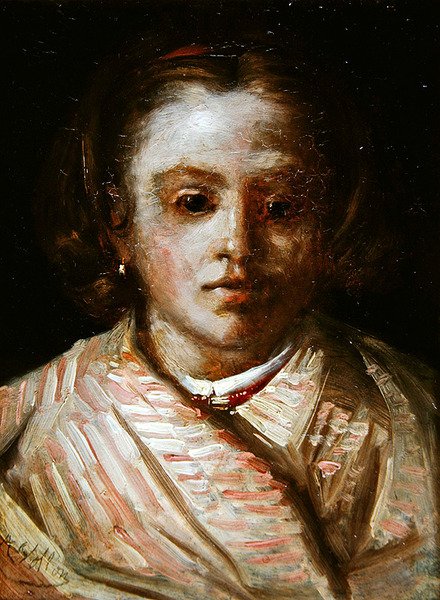 Retrato de uma criança de Antoine Vollon