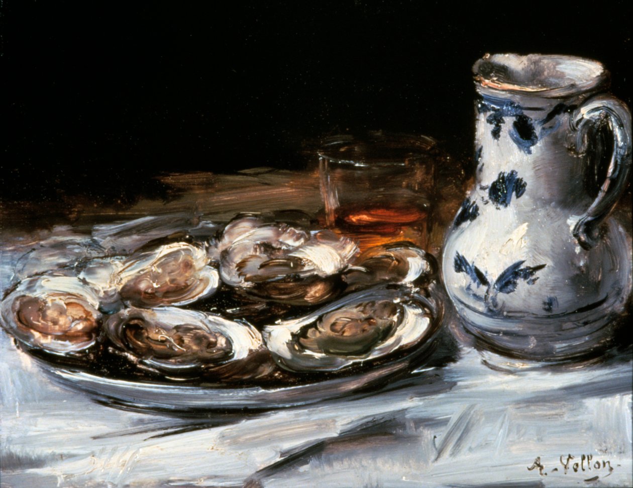 Ainda vida com ostras, século XIX. de Antoine Vollon