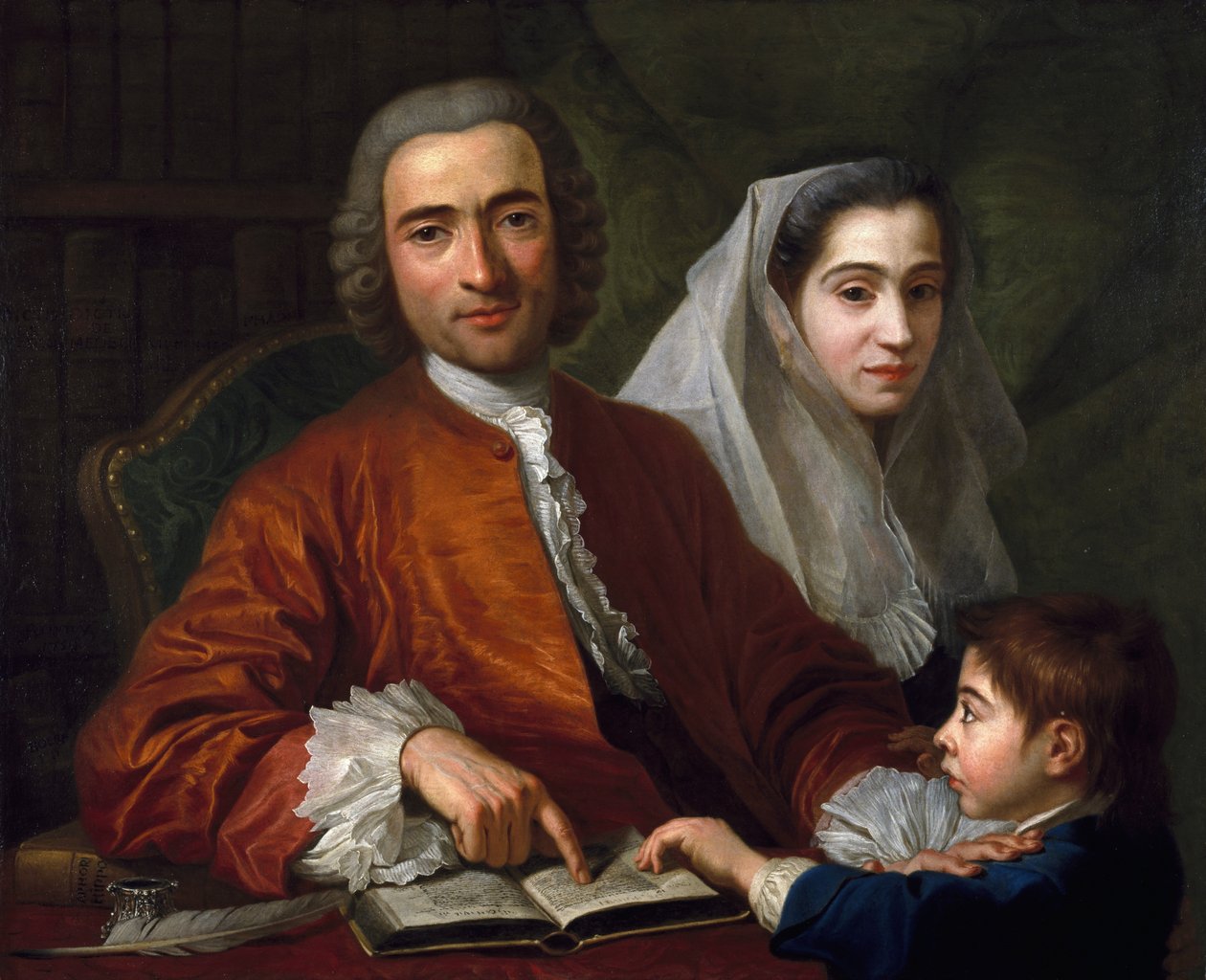 Dr. Salvatore Bernard com sua esposa e filho, 1759 de Antoine de Favray