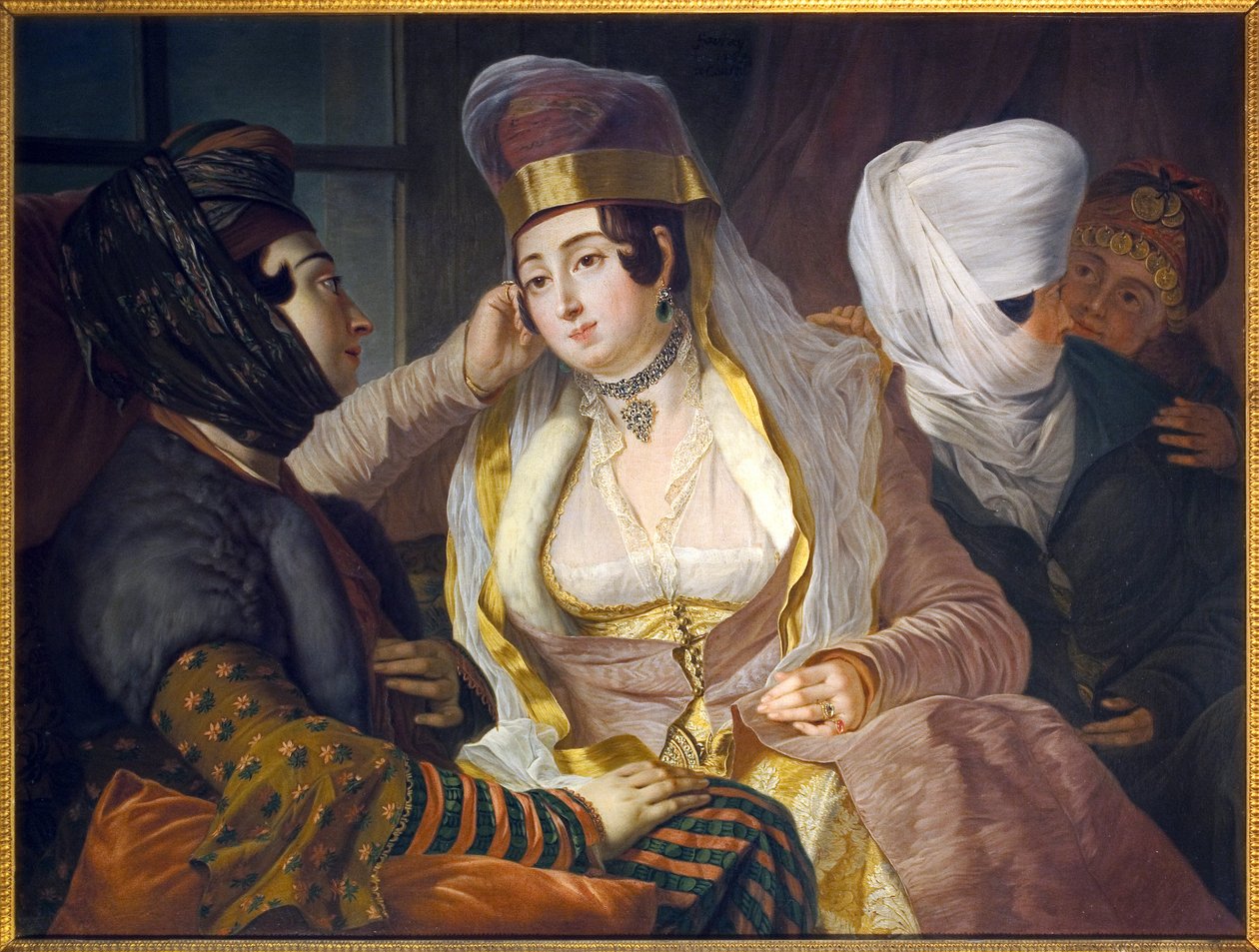 Levantine ladies in town hair. Pintura de Antoine de Favray (1706-1791), Óleo Sobre Tela de Antoine de Favray