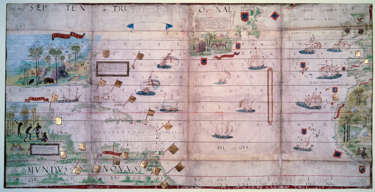 Mapa do Oceano Atlântico Norte de Antoine de Hollande
