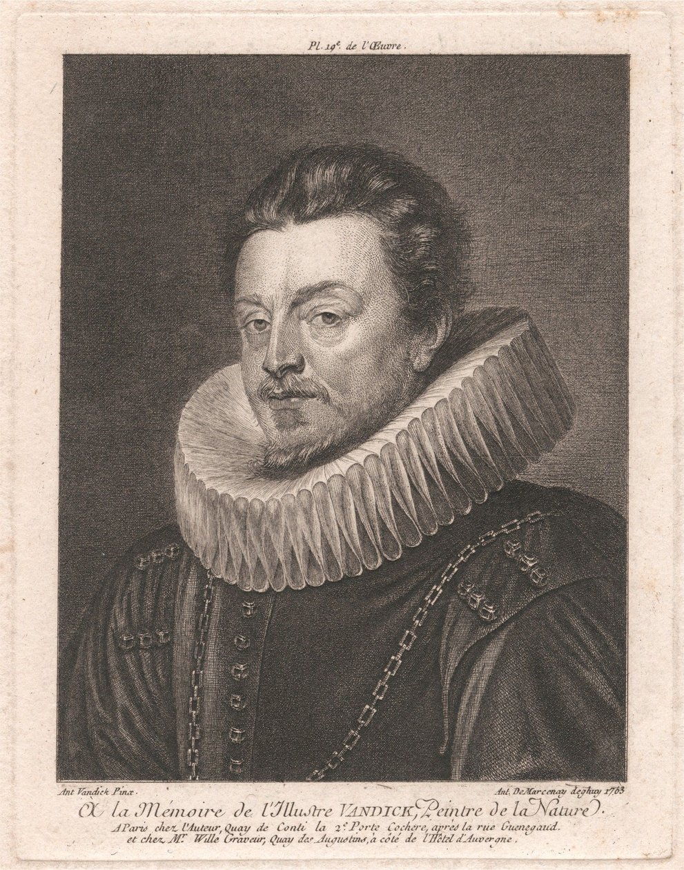 Em memória do ilustre Van Dyck, pintor da natureza de Antoine de Marcenay de Ghuy