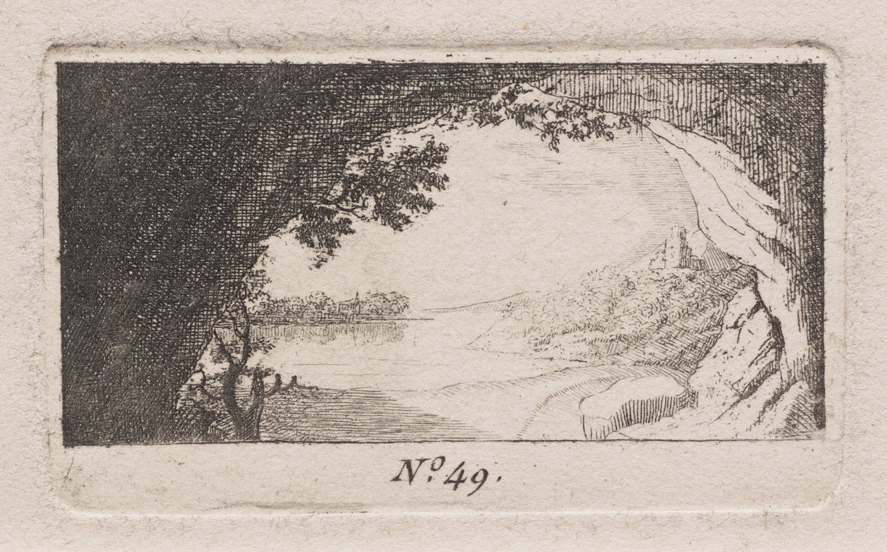 Paisagem com rochas arqueadas de Antoine de Marcenay de Ghuy