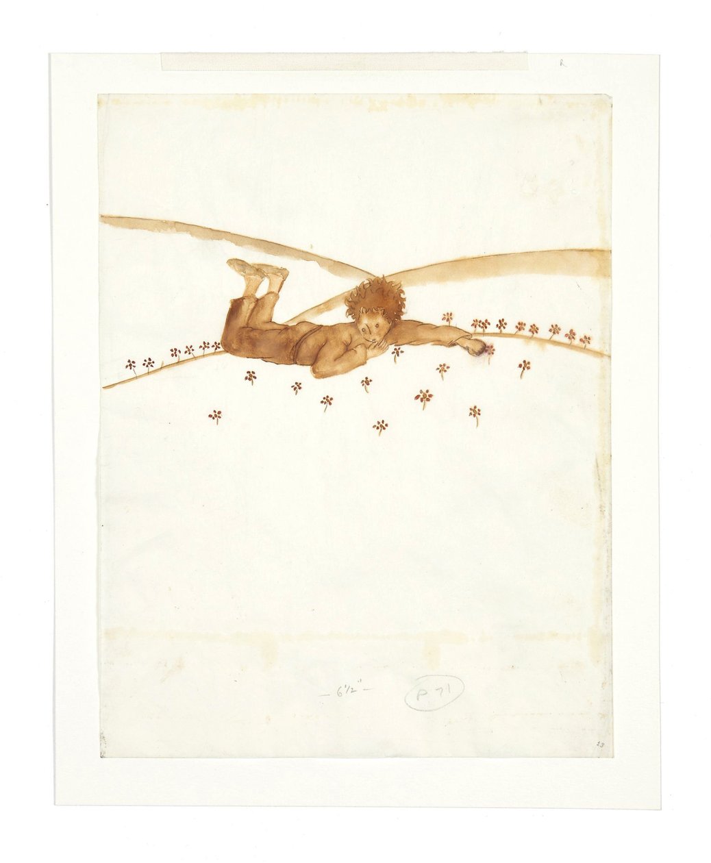 Ilustração para a novela O Pequeno Príncipe Le Petit Prince, 1942. de Antoine de Saint Exupéry