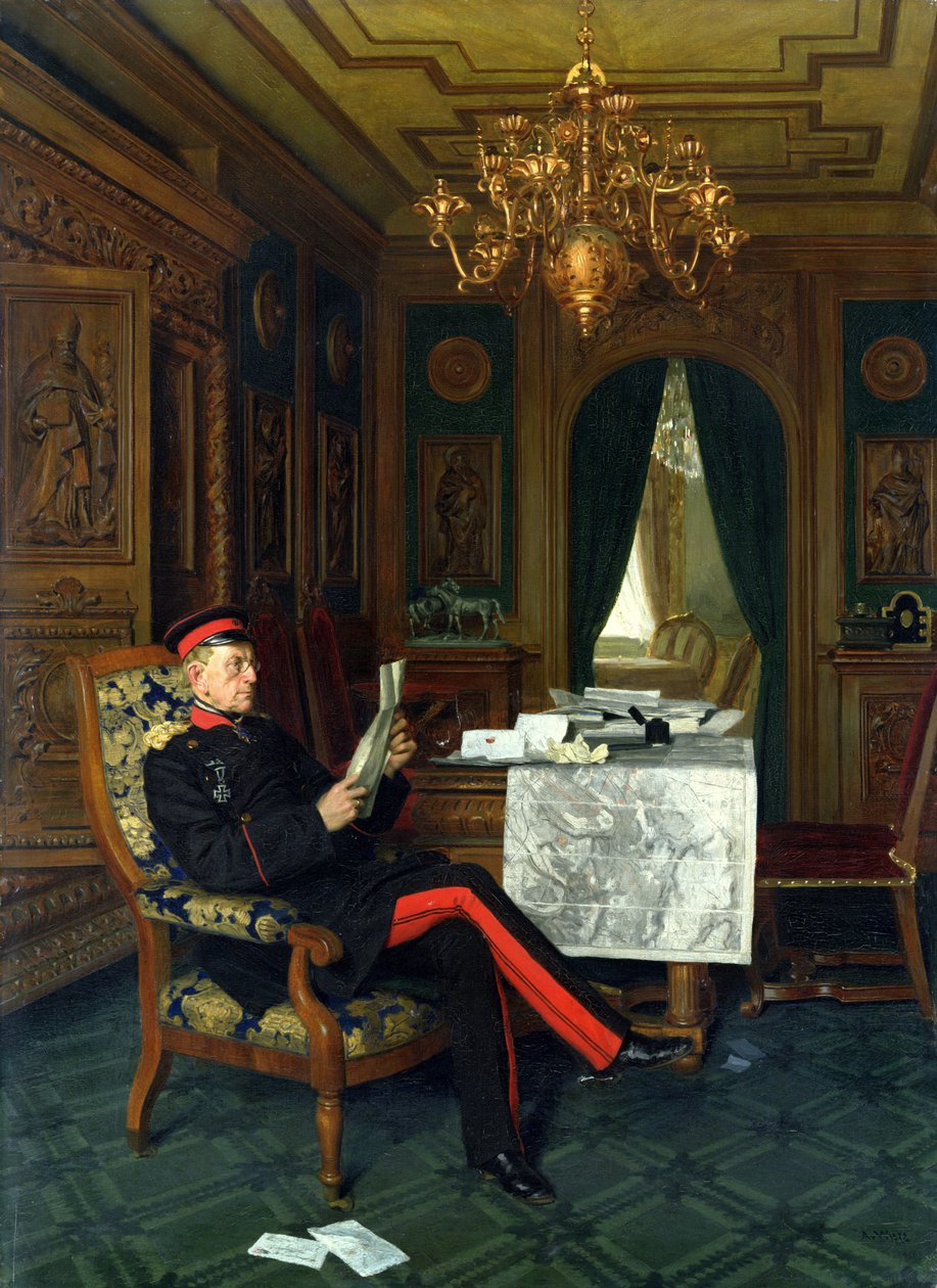 Moltke em Versalhes, 1872 de Anton Alexander von Werner