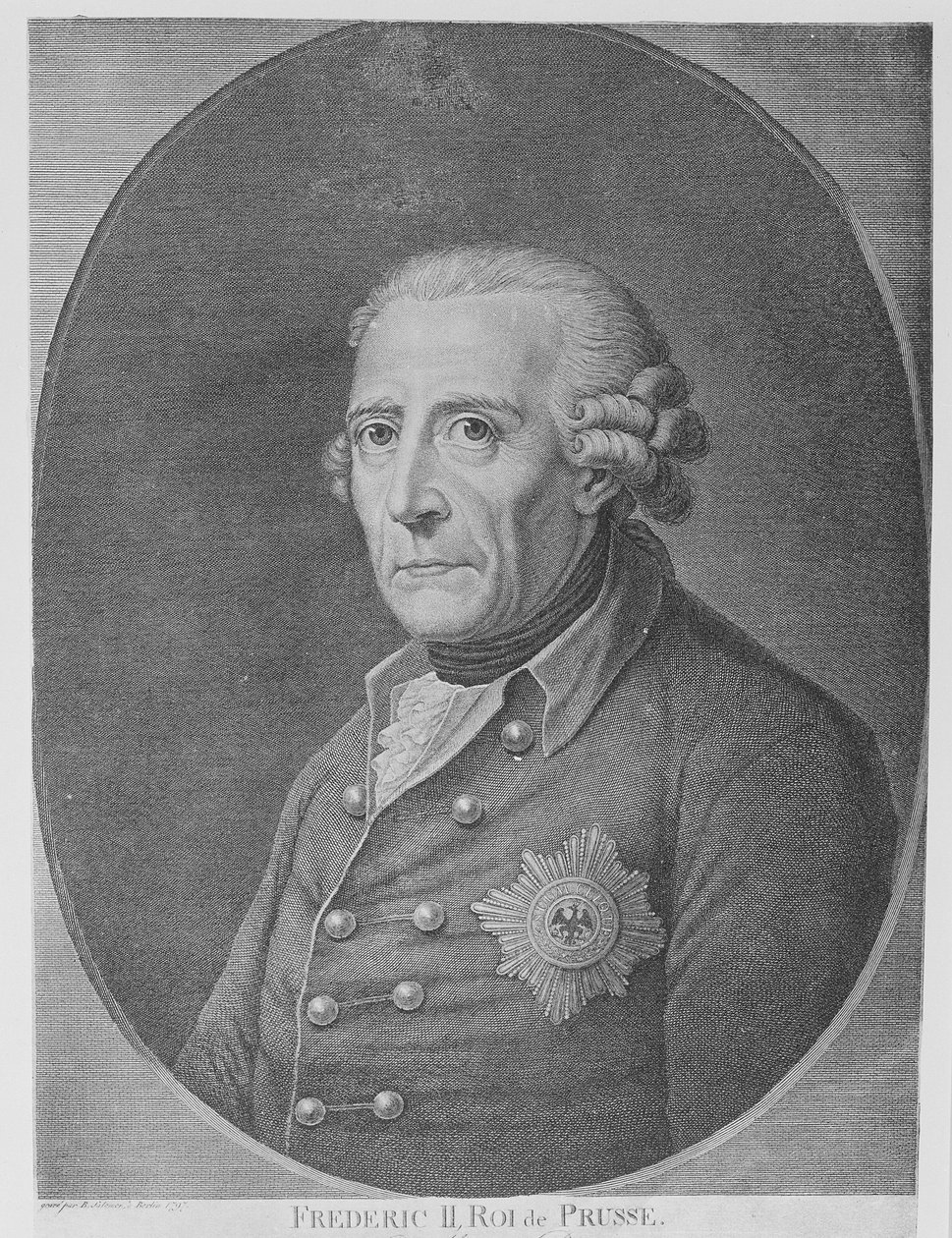 Friedrich II, rei da Prússia, 1797 de Anton Graff