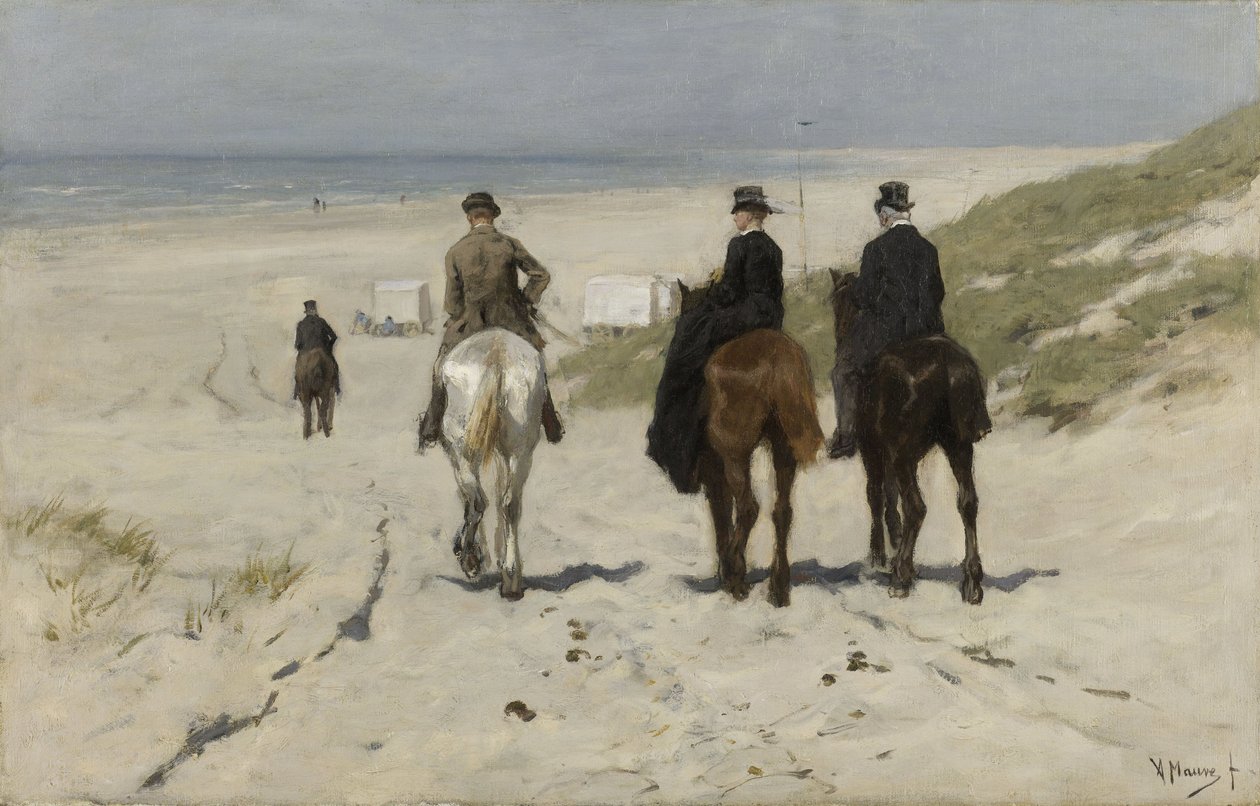 Passeio matinal na praia de Anton Mauve