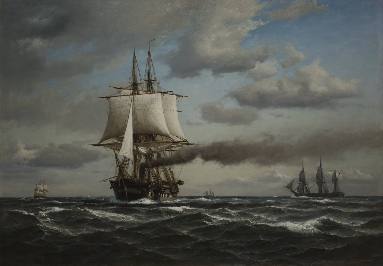 Fragata Jutland de Anton Melbye