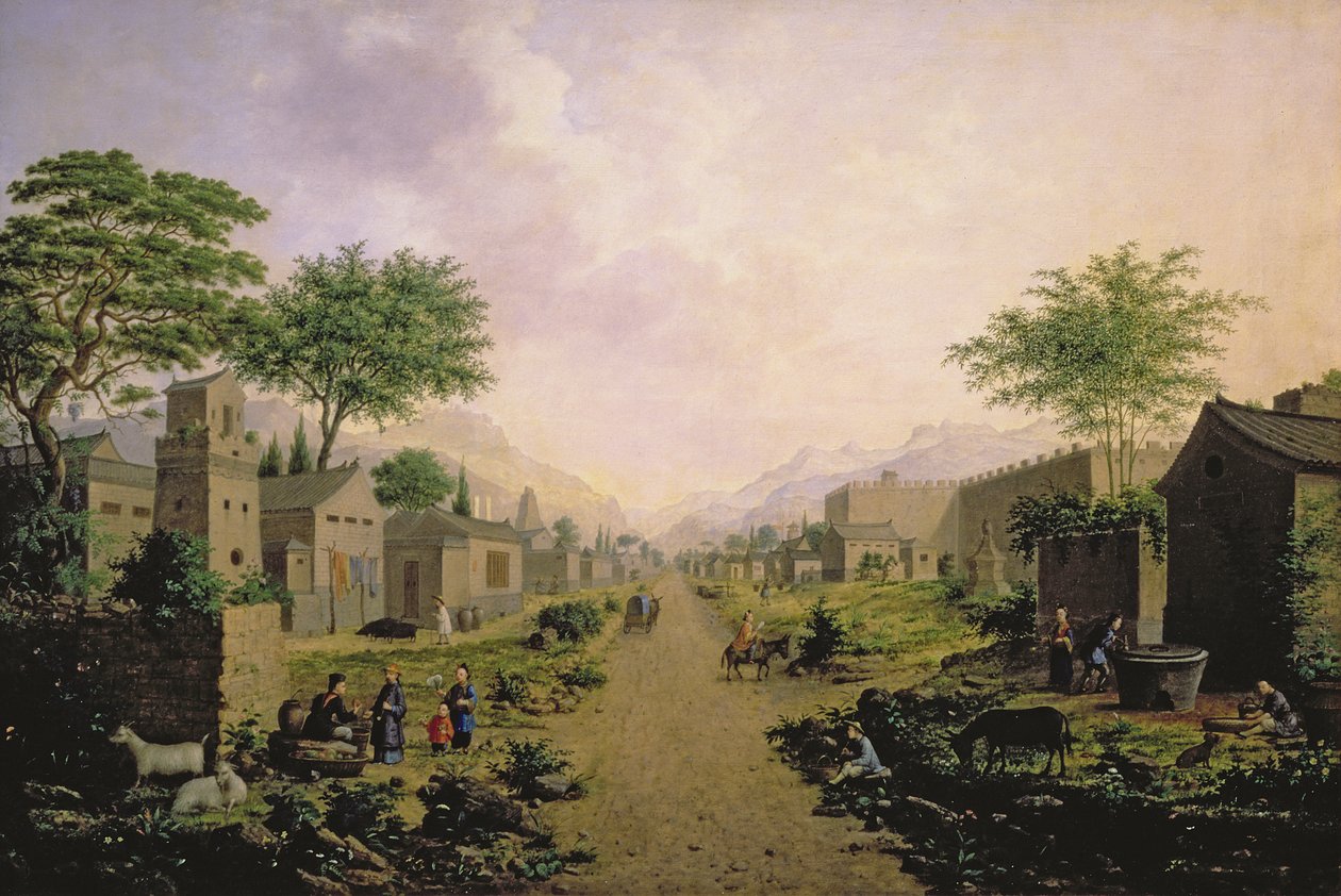 Uma cidade na China, 1864 de Anton Mikhailovich Legashov