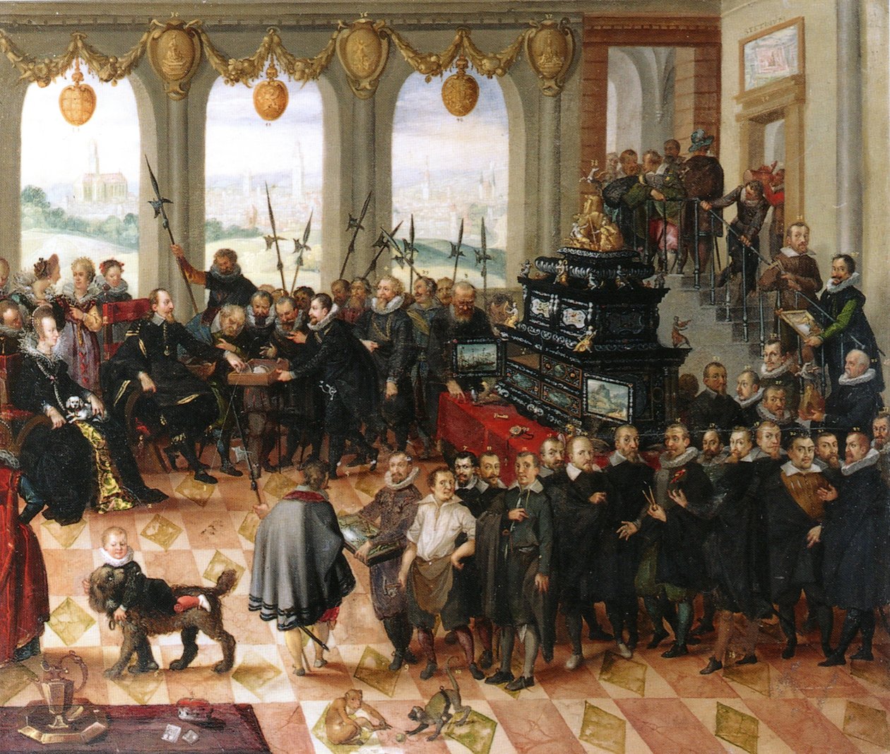 A entrega do gabinete de arte da Pomerânia ao duque Filipe II da Pomerânia de Anton Mozart