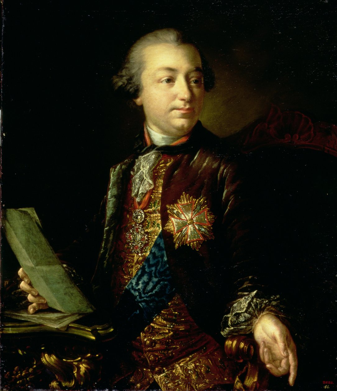 Retrato de Ivan Ivanovich Shuvalov (1727-97) Presidente da Academia de Artes de Anton Pavlovich Losenko