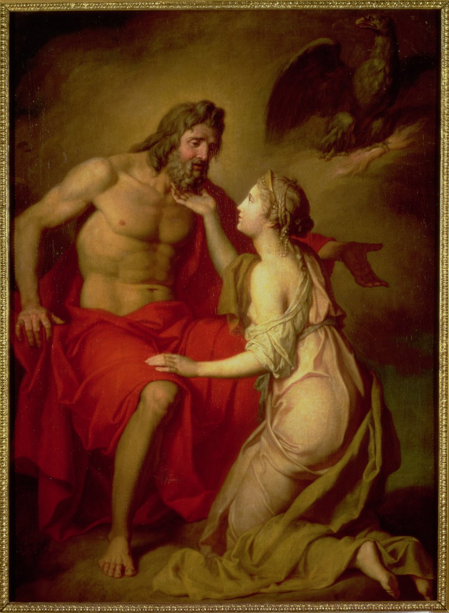 Zeus e Thetis, 1769 de Anton Pavlovich Losenko