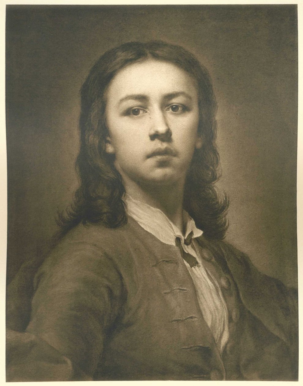 Selfportrait no casaco vermelho de Anton Raphael Mengs