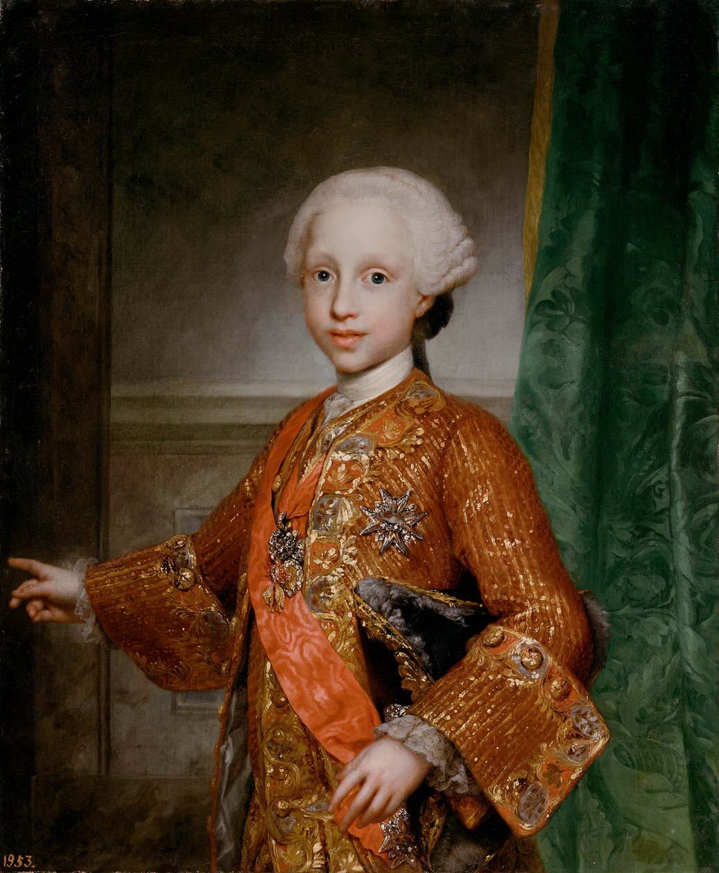 Inglês: Francisco Javier de Borbón e Sajonia, infante da Espanha Infante Francisco Javier de Espanha (1757-1771) de Anton Raphael Mengs