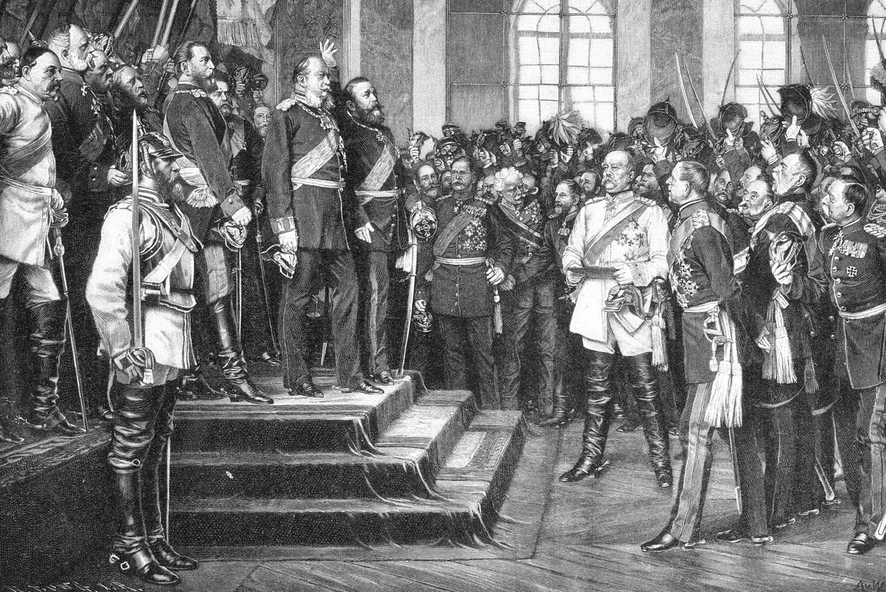 Proclamação do Império Alemão 1871 em Versalhesn de Anton Alexander von Werner