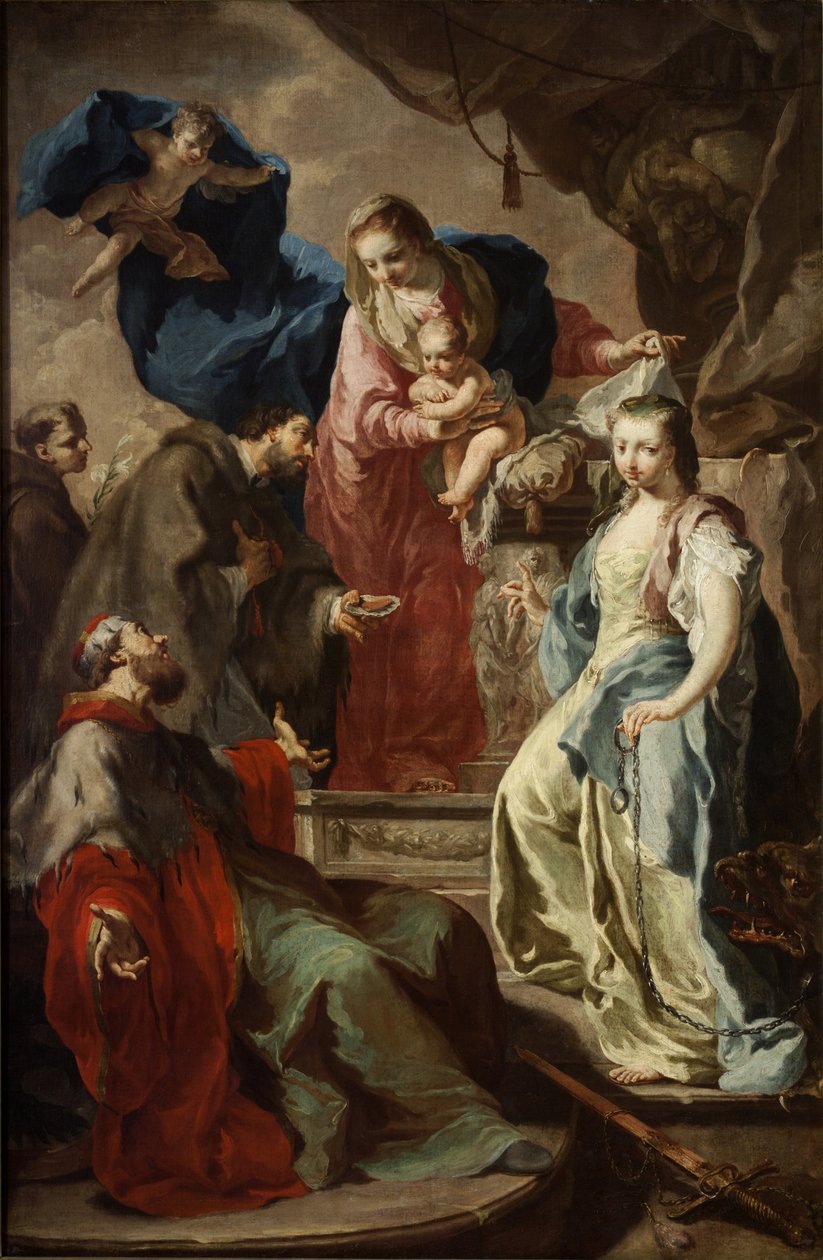 A Virgem Maria com Quatro Santos - Virgem Maria com Quatro Santos - Antonin (Anton) Kern (1710-1747). Óleo sobre tela, cerca de 1735. Galeria Nacional, Praga de Anton Kern