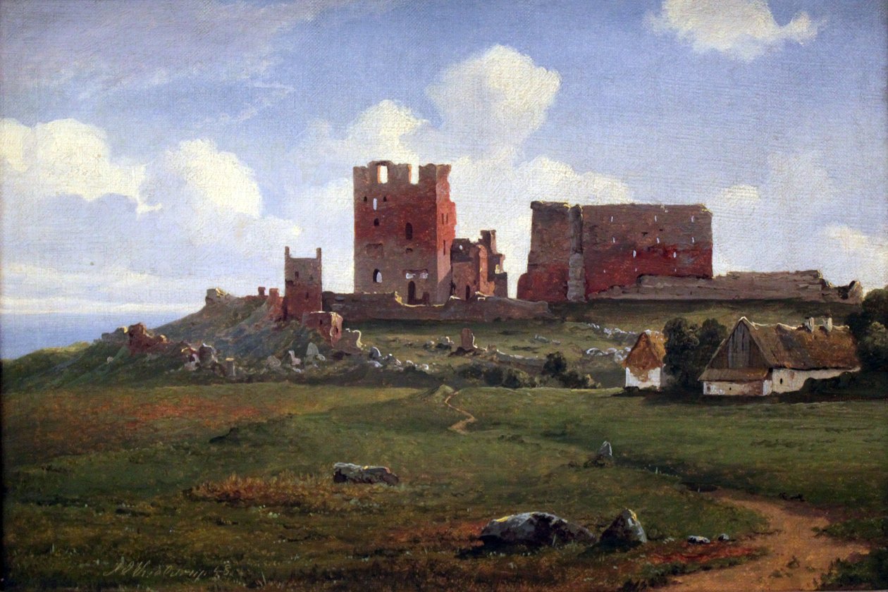 As ruínas de Hammershus de Anton Eduard Kieldrup