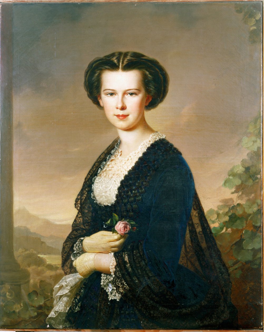 A Imperatriz Elisabeth Sisi, nascida Princesa na Baviera, esposa do Imperador Franz Josef da Áustria-Hungria ... de Anton Einsle