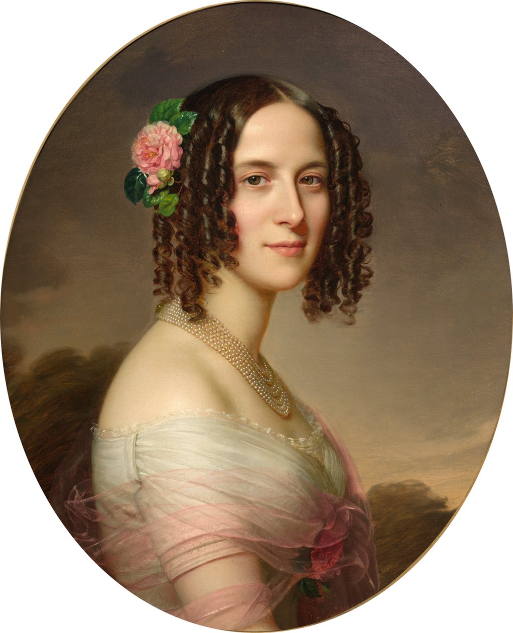 Alemão: Retrato de busto feminino de Anton Einsle