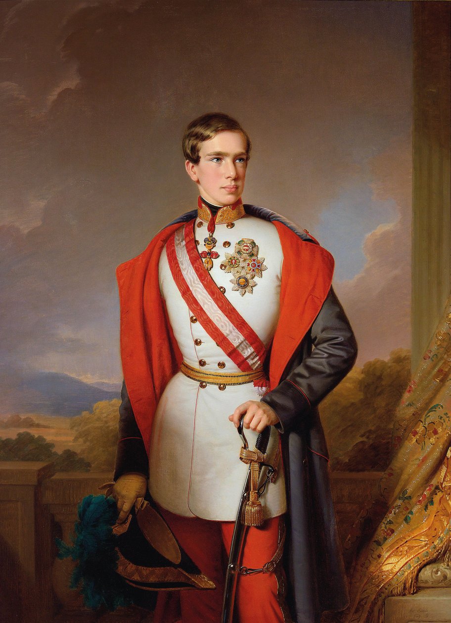 Retrato do imperador Franz Joseph I da Áustria, 1849. de Anton Einsle