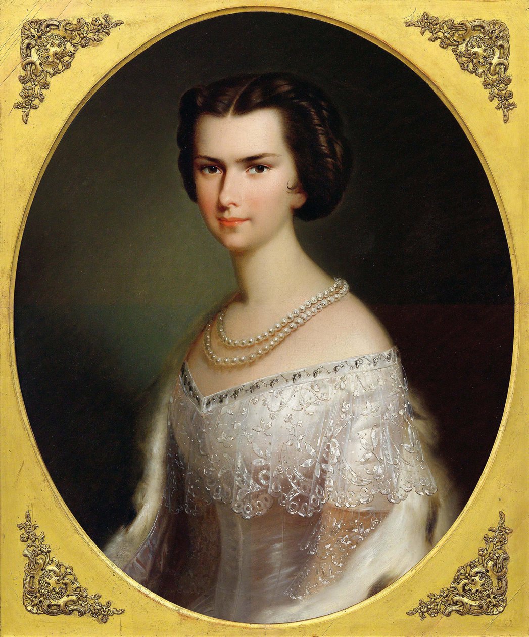 Retrato da imperatriz Elisabeth da Áustria. de Anton Einsle