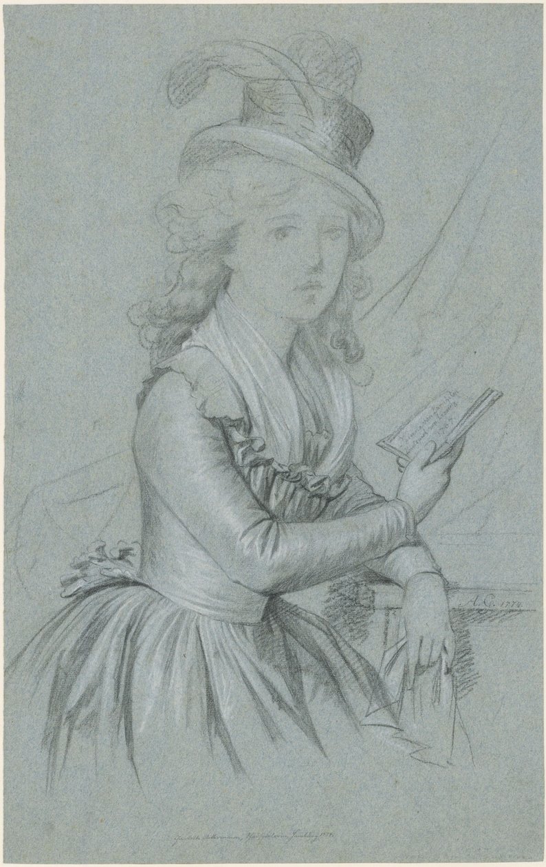 Retrato da atriz Marie Magdalene Charlotte Ackermann (1757-1775) de Anton Graff