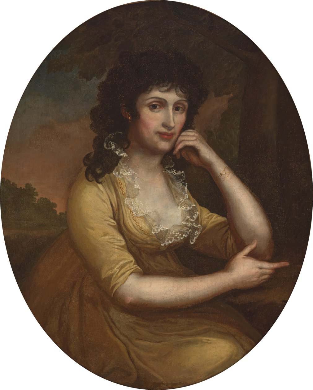 Alemão: Bildnis Dorota Czartoryska, geb. Jabłonowska Retrato de Dorota Czartoryska, nascida Jabłonowska de Anton Graff