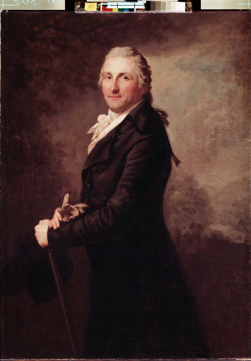 ""Retrato de Jorge Leopoldo de Gogul (ou Goguel), soldado e político francês"" Pintura de Anton Graff (1736-1813) 1796 Dim. 130x95 cm Museu Hermitage, São Petersburgo de Anton Graff