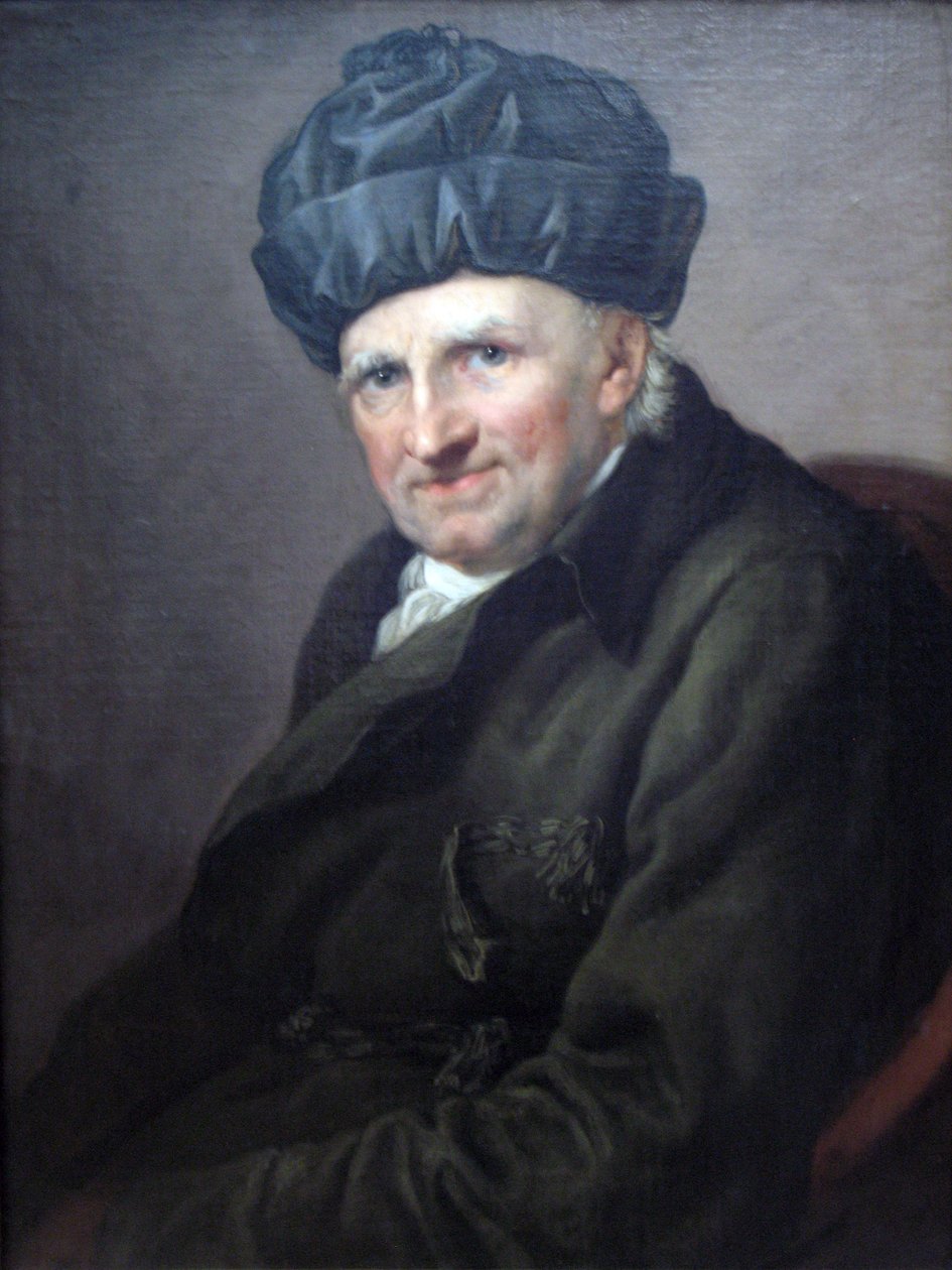 O reitor Johann Joachim Spalding com um casaco de Anton Graff