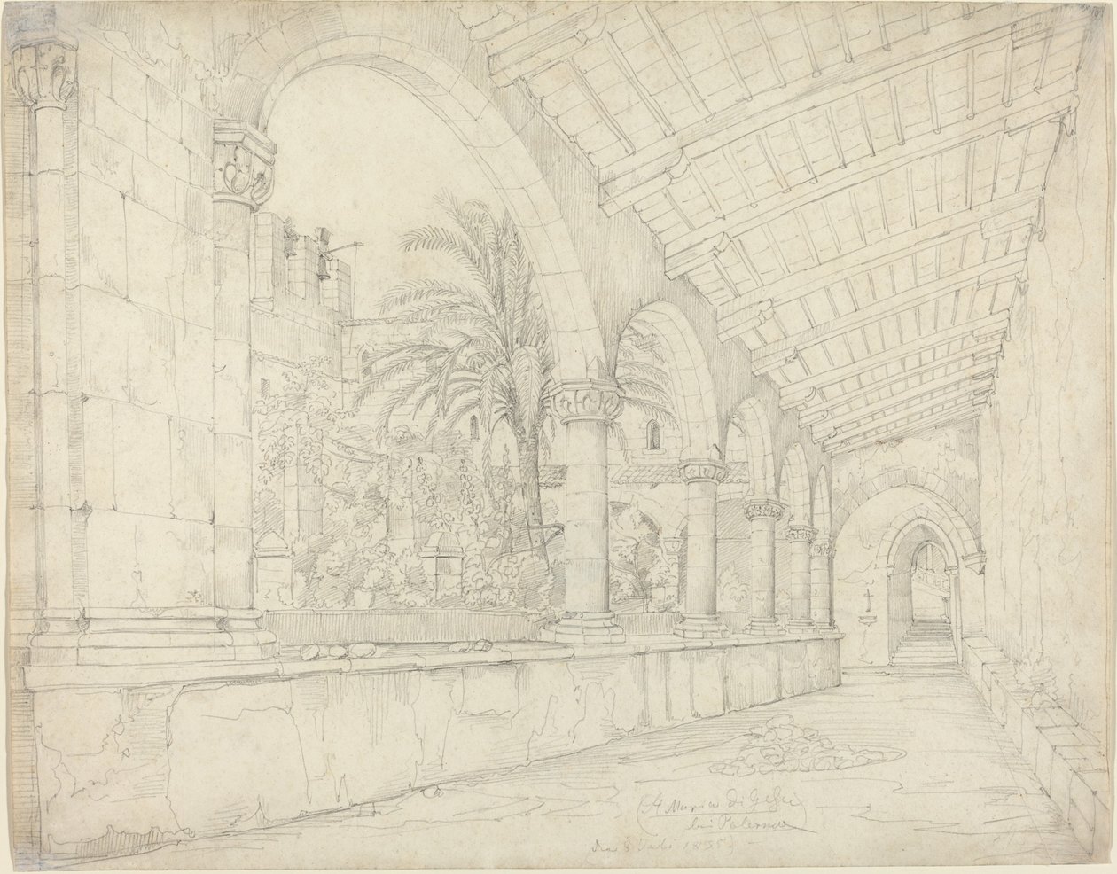 O Claustro de Santa Maria di Gesù em Palermo de Anton Hallmann