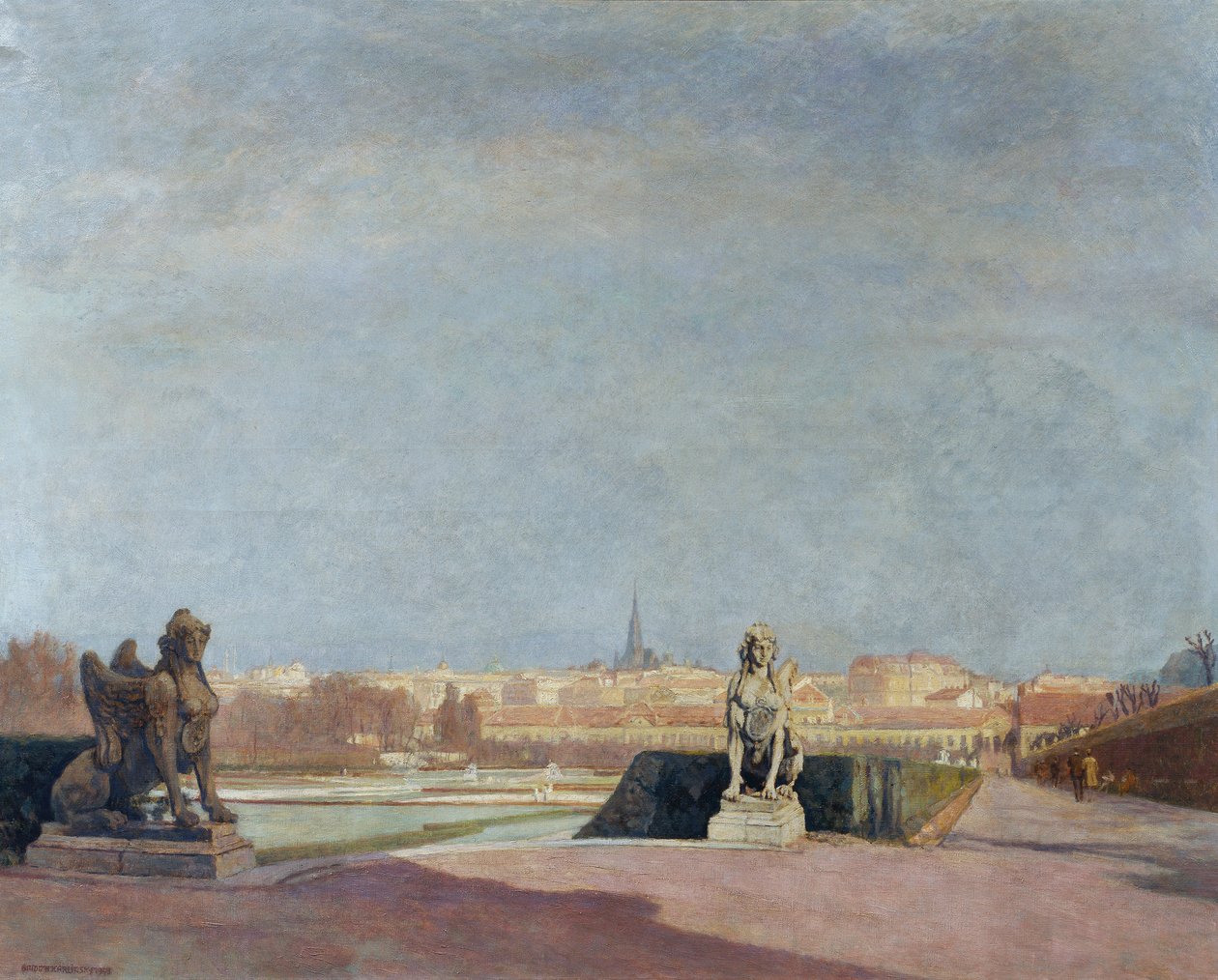 Vista de Viena do Belvedere de Anton Hans Karlinsky
