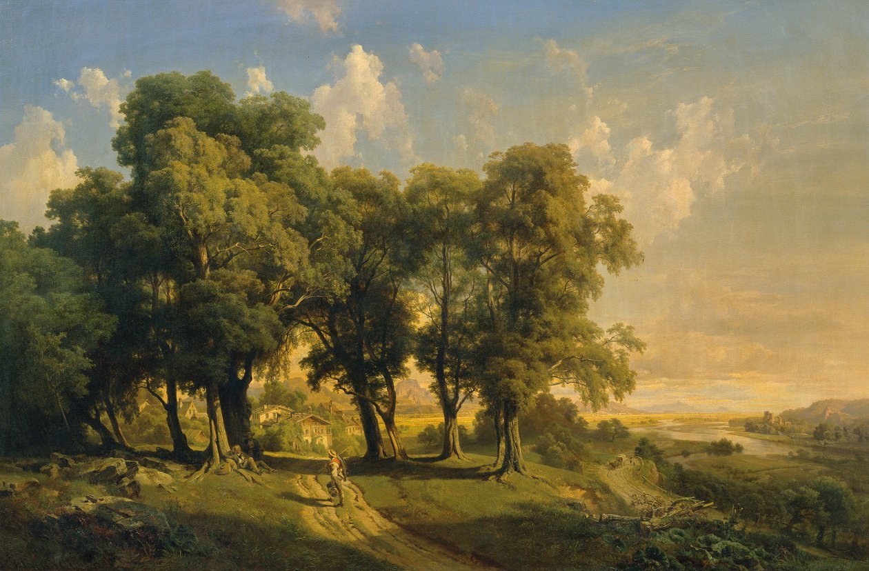 Unter den Linden (Paisagem nocturna) de Anton Hansch