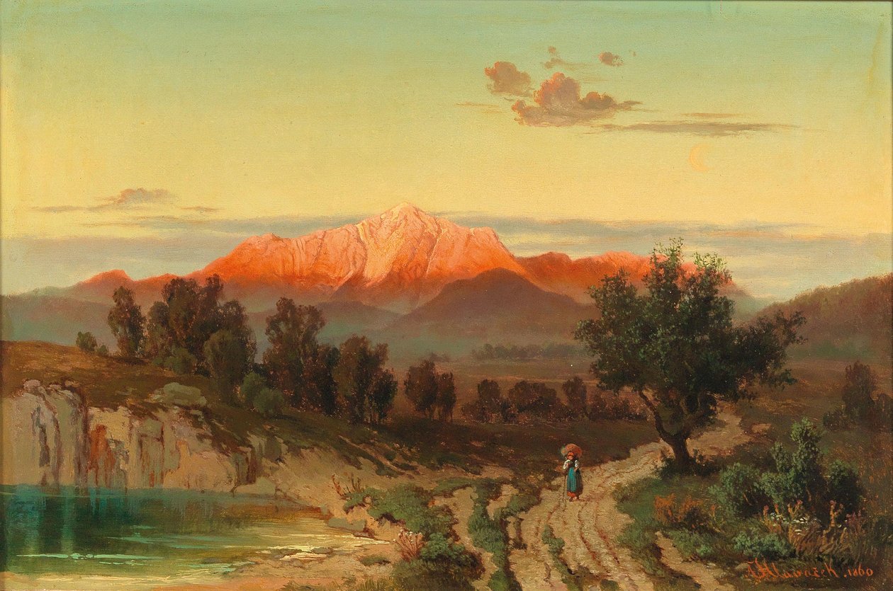 Pôr do sol sobre o Hoher Göll de Anton Hlavacek
