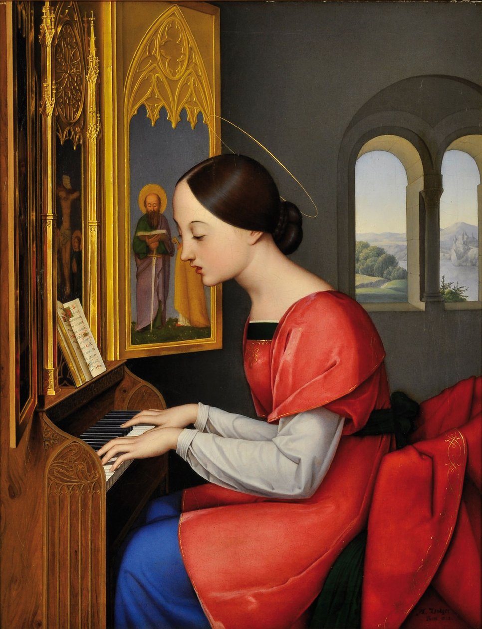 Santa Cecília, 1823 de Anton Josef Dräger
