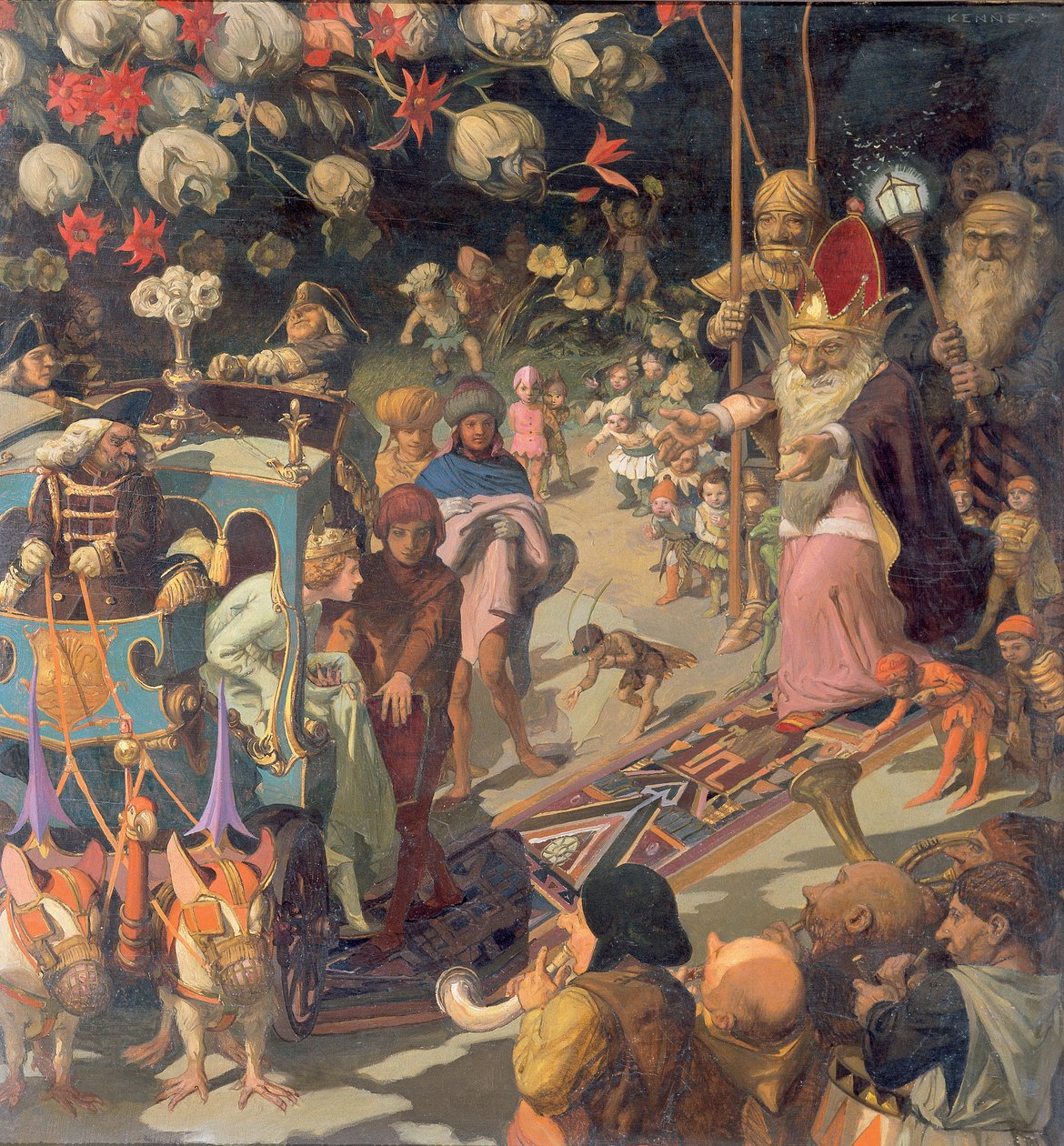 Visita da Princesa do Luar ao Rei Anão de Anton Josef von Kenner