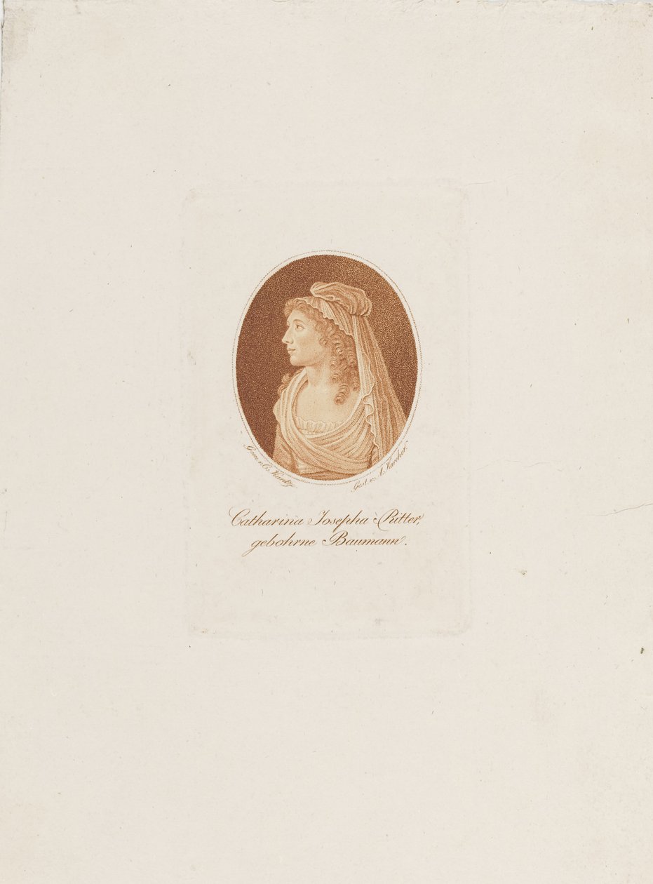 Retrato de Catherine Josepha Ritter, née Baumann 11763-1849, c. 1800. de Anton Karcher