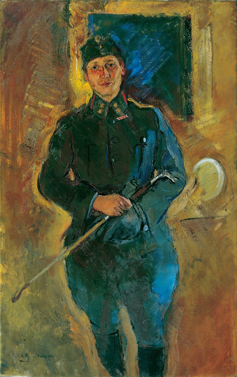 Otto von Aichelburg-Zossenegg como tenente de cavalaria de Anton Kolig