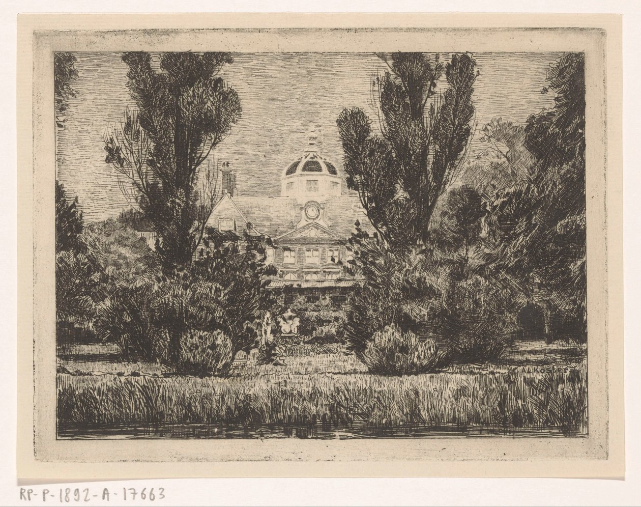 Traseiro do Palácio Huis ten Bosch em Haia de Anton L. Koster
