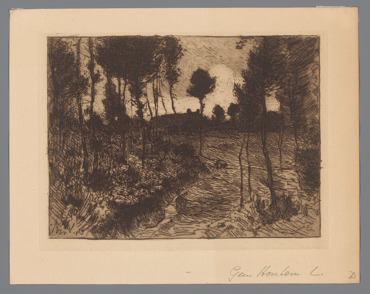 Estrada florestal à noite de Anton L. Koster
