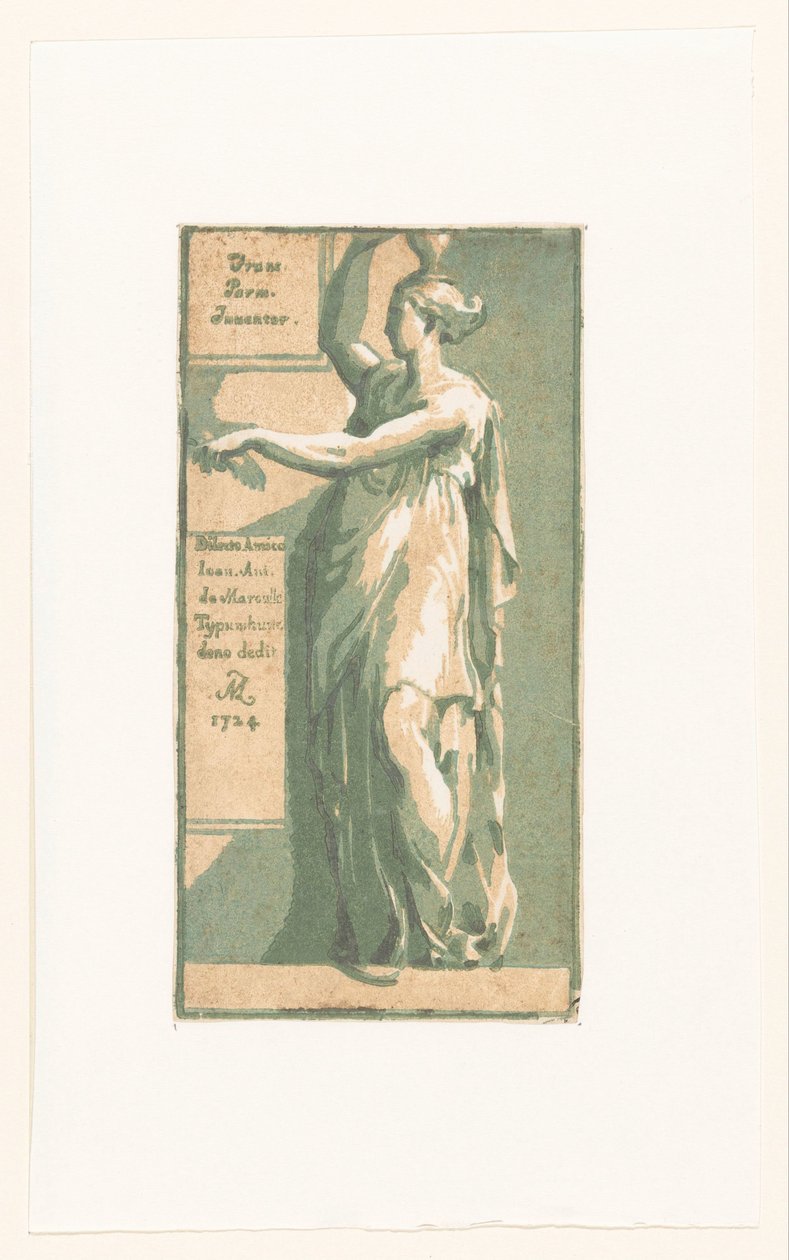 mulher de pé de Anton Maria I Zanetti