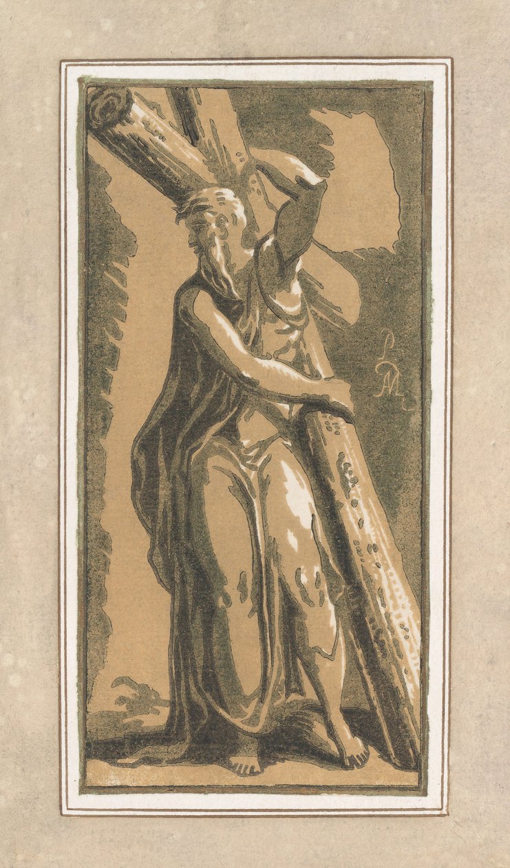 St. Andrew, Virado para a Frente, Cabeça Virada para a Esquerda, antes de 1749. de Anton Maria Zanetti