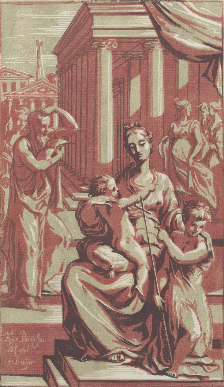 A Virgem e o Menino com São João Batista, ca. 1722. de Anton Maria Zanetti