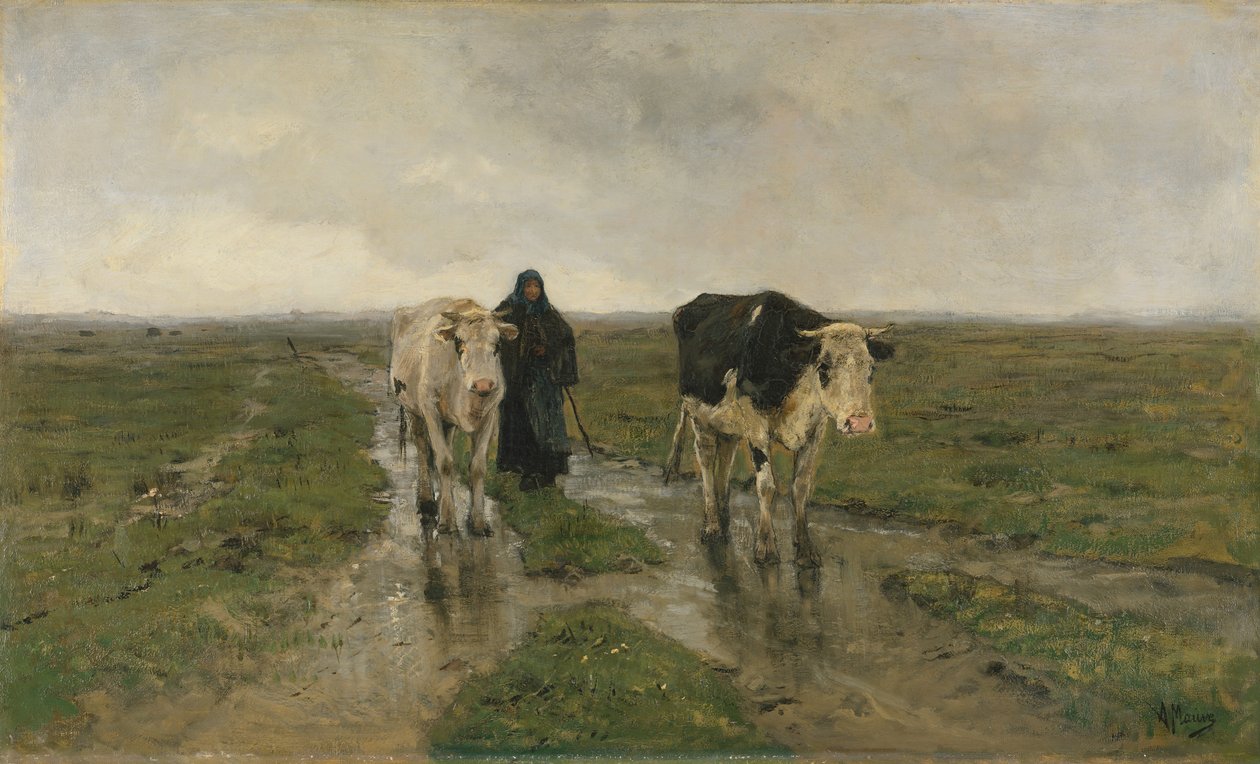 Mudando Pastagem, ca. 1880s. de Anton Mauve