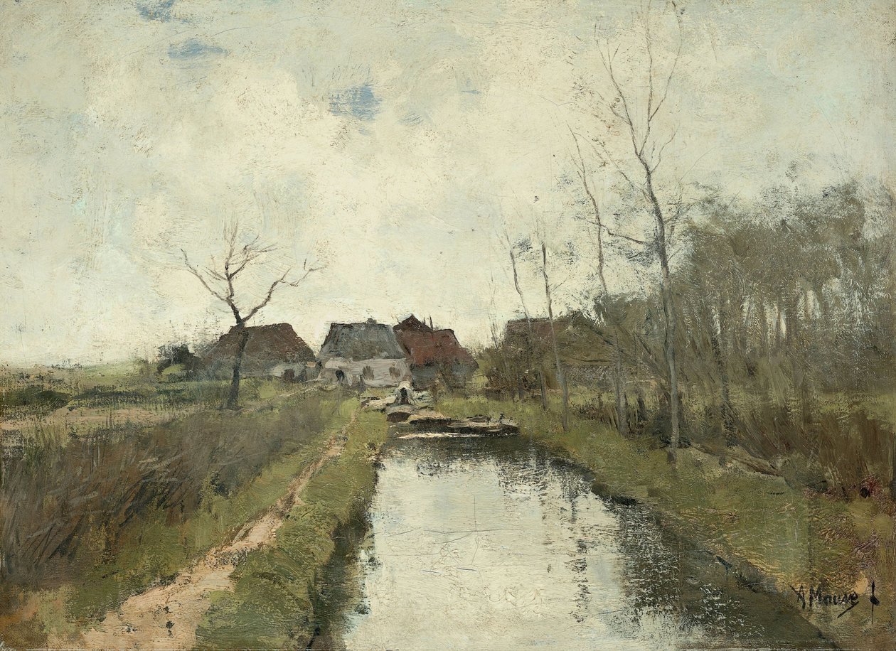 Casa em uma vala de Anton Mauve